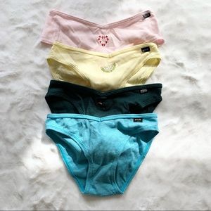 PINK | Set of 4 Ribbed Bikini/Cheeky Undies